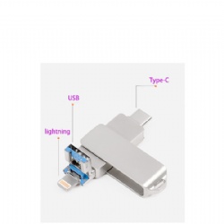 3 in 1 OTG USB3.0 (Lightning/type c/usb ）