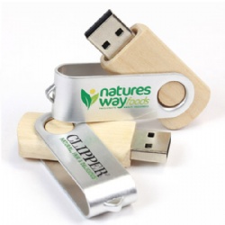 wooden twister usb flash drive